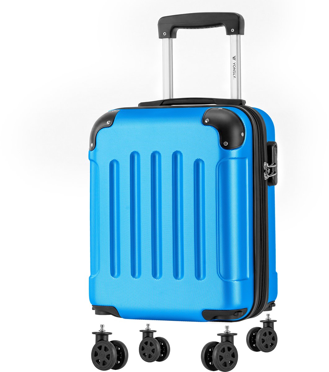 YONSLY Cabinekoffer met Afneembare Wielen - 46x31x20 cm - 25L - Blauw