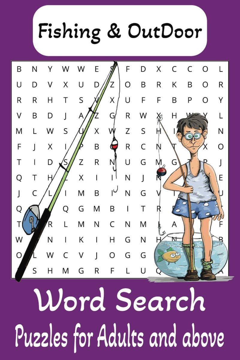 Fishing & Outdoor Word Search Puzzle Book – 50+ Fun Puzzles About Fishing, Hiking & Adventure: – 50+ Fun Puzzles About - ShopVlot