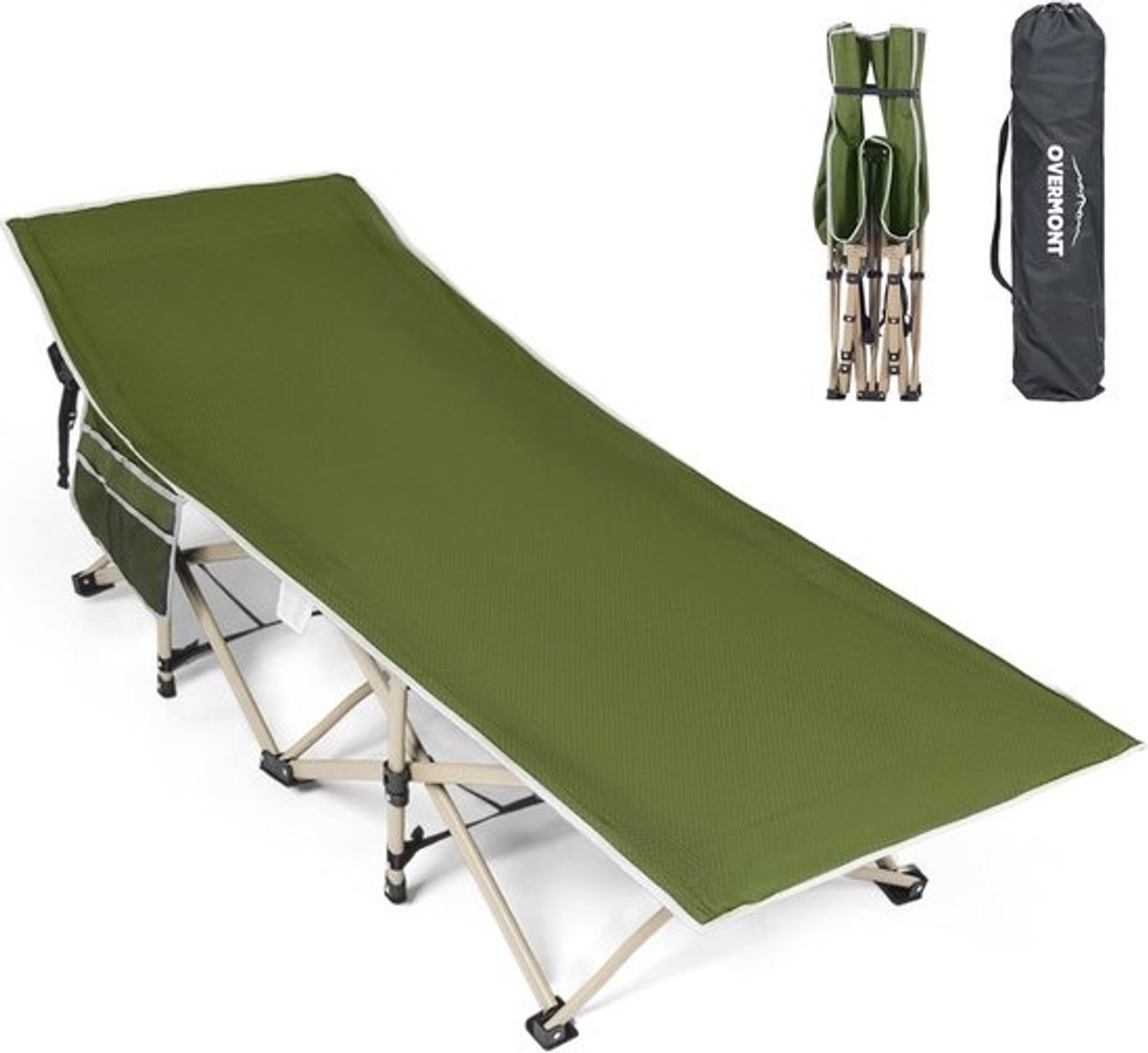 Inklapbaar Veldbed Extra Groot voor Volwassenen - Ideaal voor Camping en Tuin