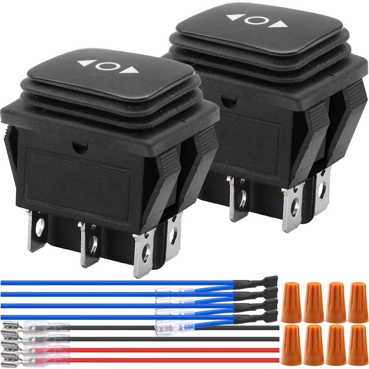 HAAMNING7 Rocker Switch Momentary 6 Pin ON/Off/ON Toggle Switch Polarity Reverse Button DC 12V 10A Motor Control AC - ShopVlot