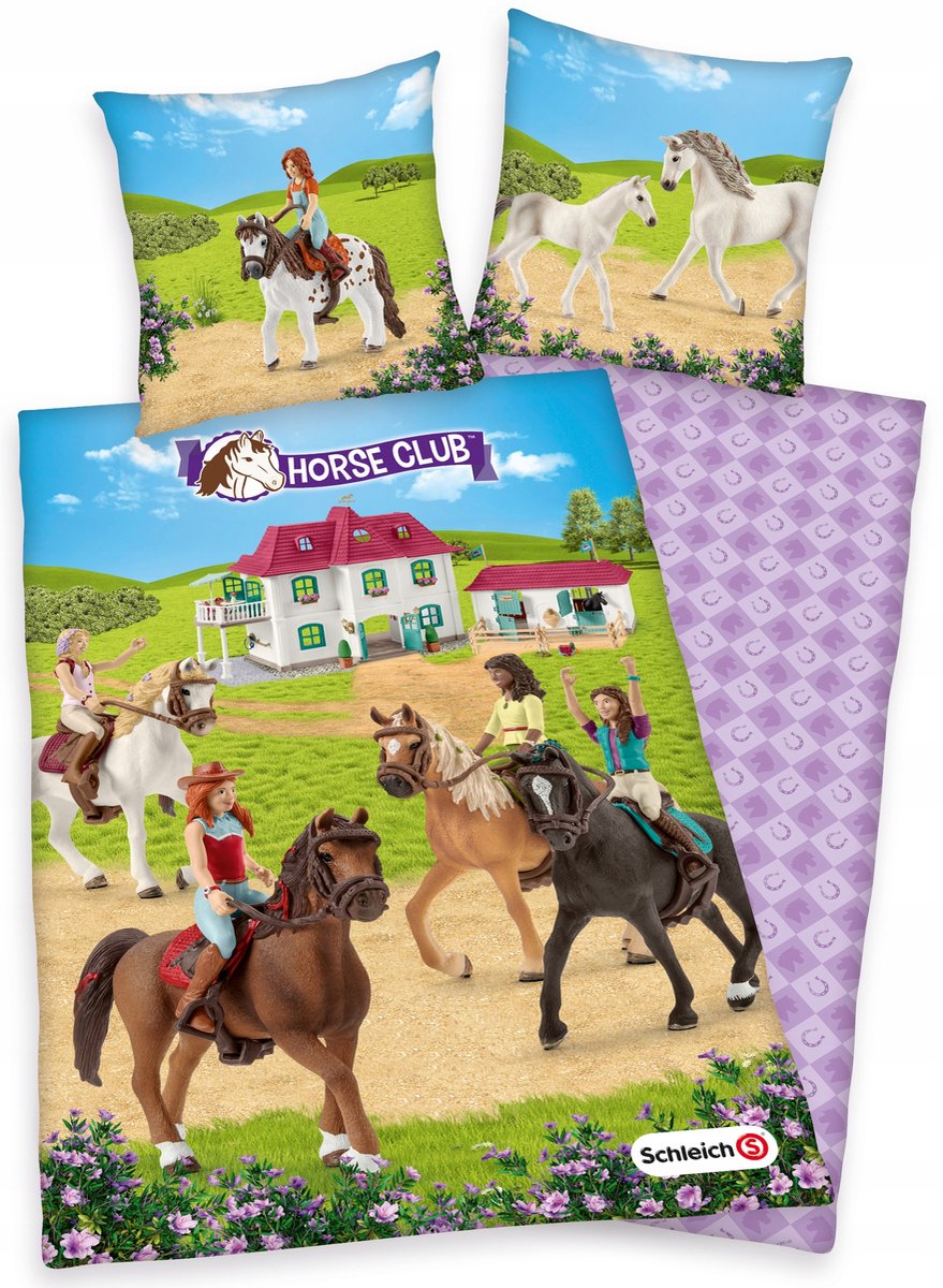 Kinderbeddengoed Paarden 135x200cm Katoen - Horse Club