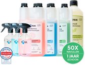 FRM Schoonmaakpakket 4-in-1 - Probiotica Sanitair, Vloer & Interieur + Speed Ontvetter - Schoonmaakset Huis - Werkt 7 Dagen Door - 1 Jaar Voldoende