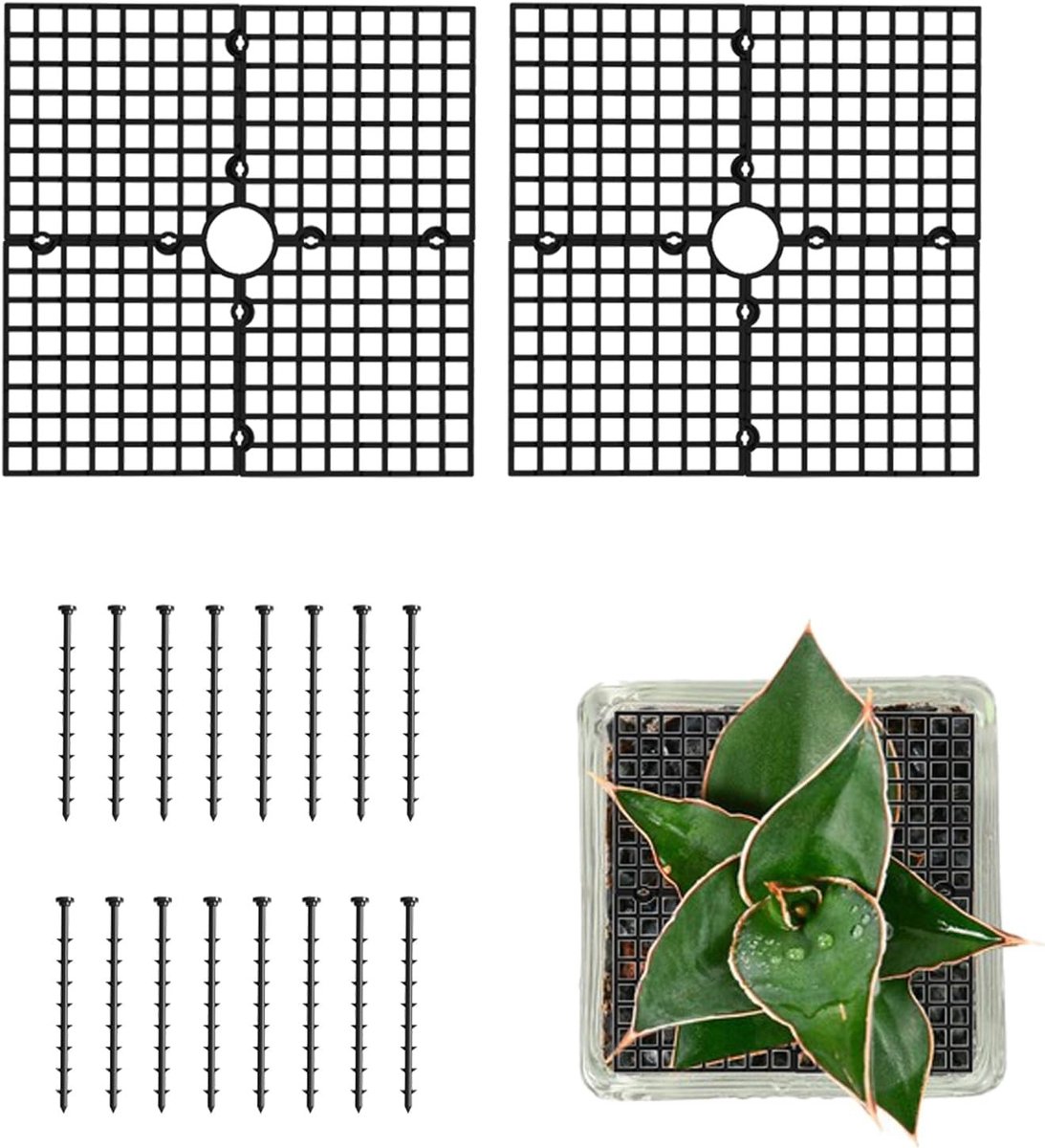 Set van 2 bloempotbeschermers van 30 cm - Dierenbescherming, Kindveilige Plantbescherming en Decoratieve Bloempotaccessoires