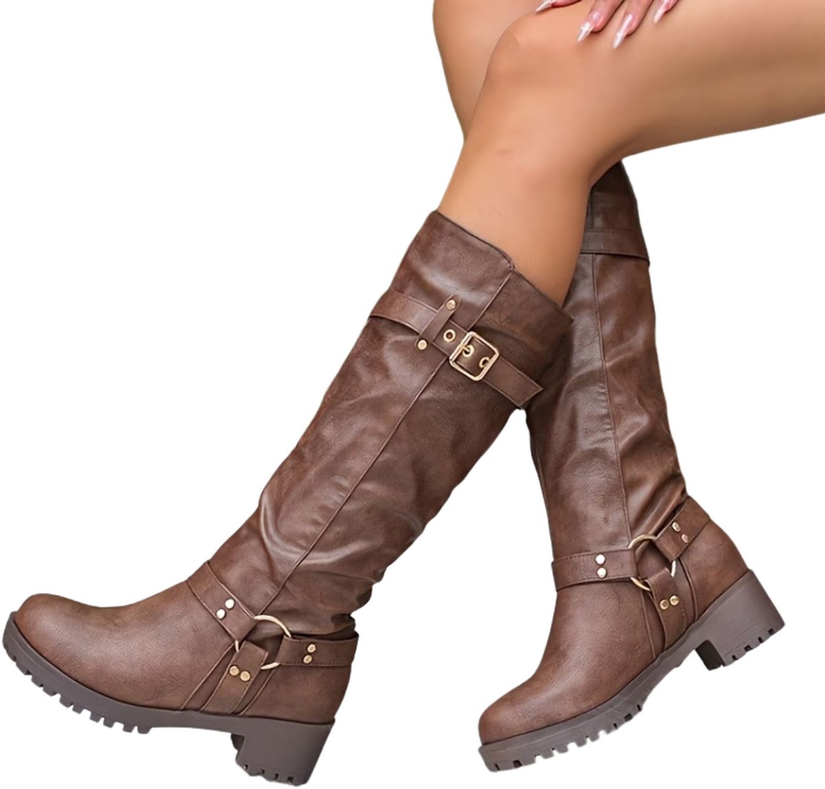 Currero Dames Cowboy Laarzen Hoge Hak Enkellaarzen Kniehoge Western Boots Chelsea 40 5 Bruin
