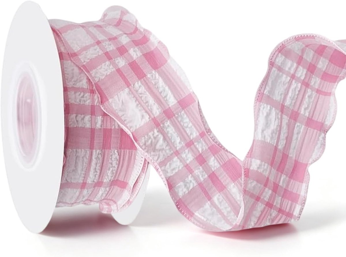 Kleurrijk geruit lint voor decoratie, bruiloften, verjaardagen en cadeaus - Perfect voor feestelijke gelegenheden