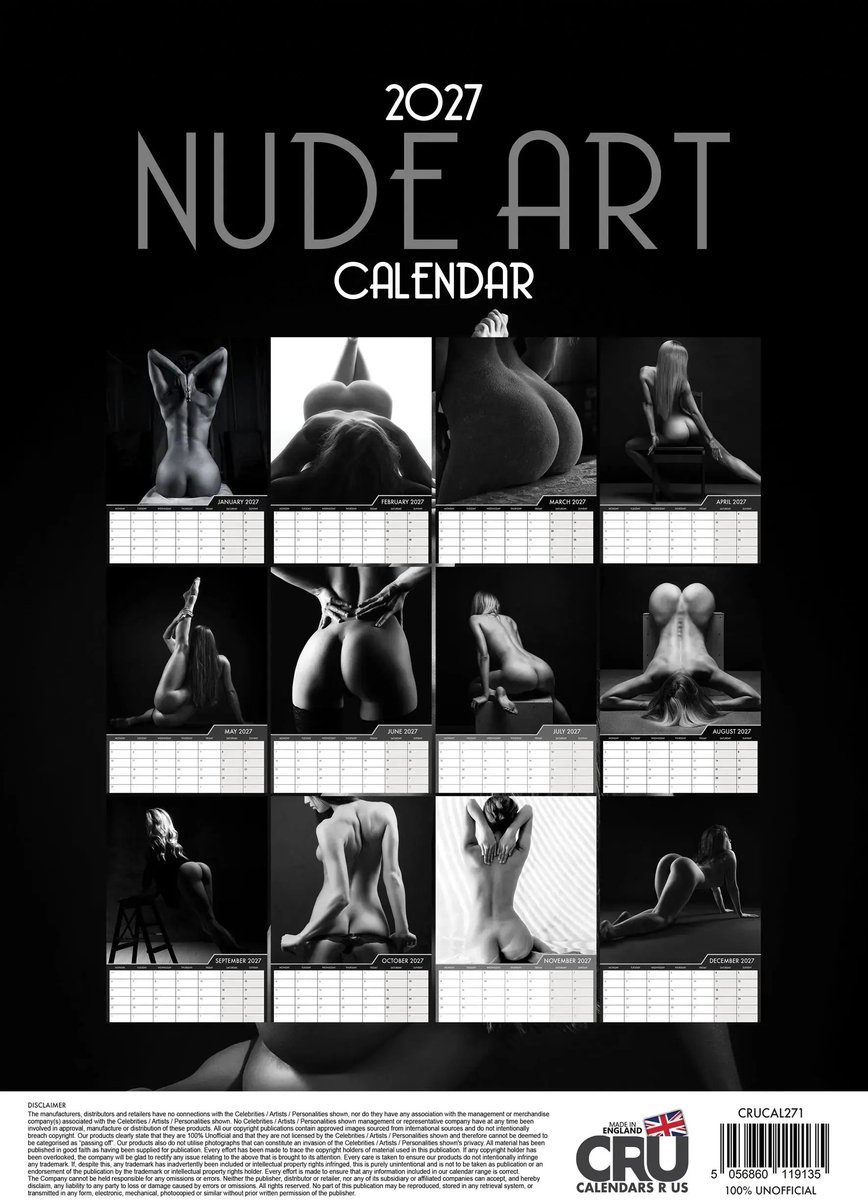 Nude Art A3 Kalender 2027