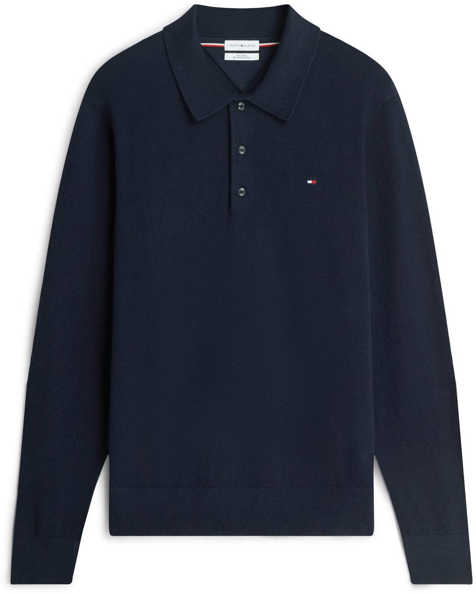 Tommy Hilfiger Trui met kasjmier - Heren - Donkerblauw - Maat M
