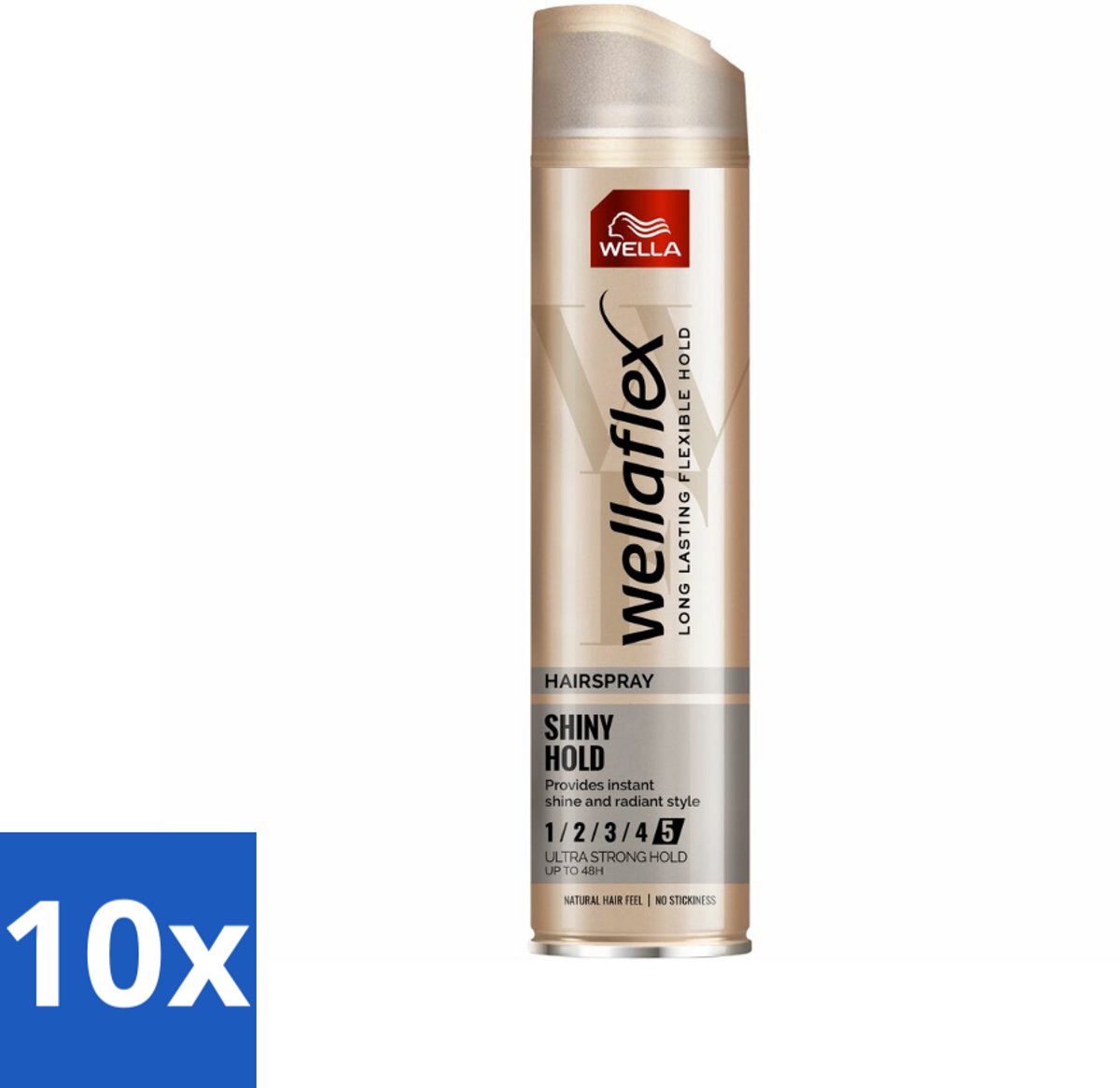 10 x Wella – Flex Shine Ultra Strong – Haarspray – 250 ml - Haarspray - Glansspray - Haar Fixatie - Haar Verzorging - Haar Stralen