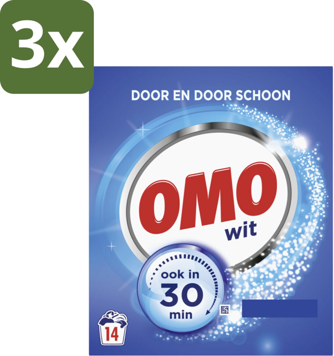 3 x OMO – Waspoeder – Wit – 14 Wasbeurten - Koffiezetapparaat