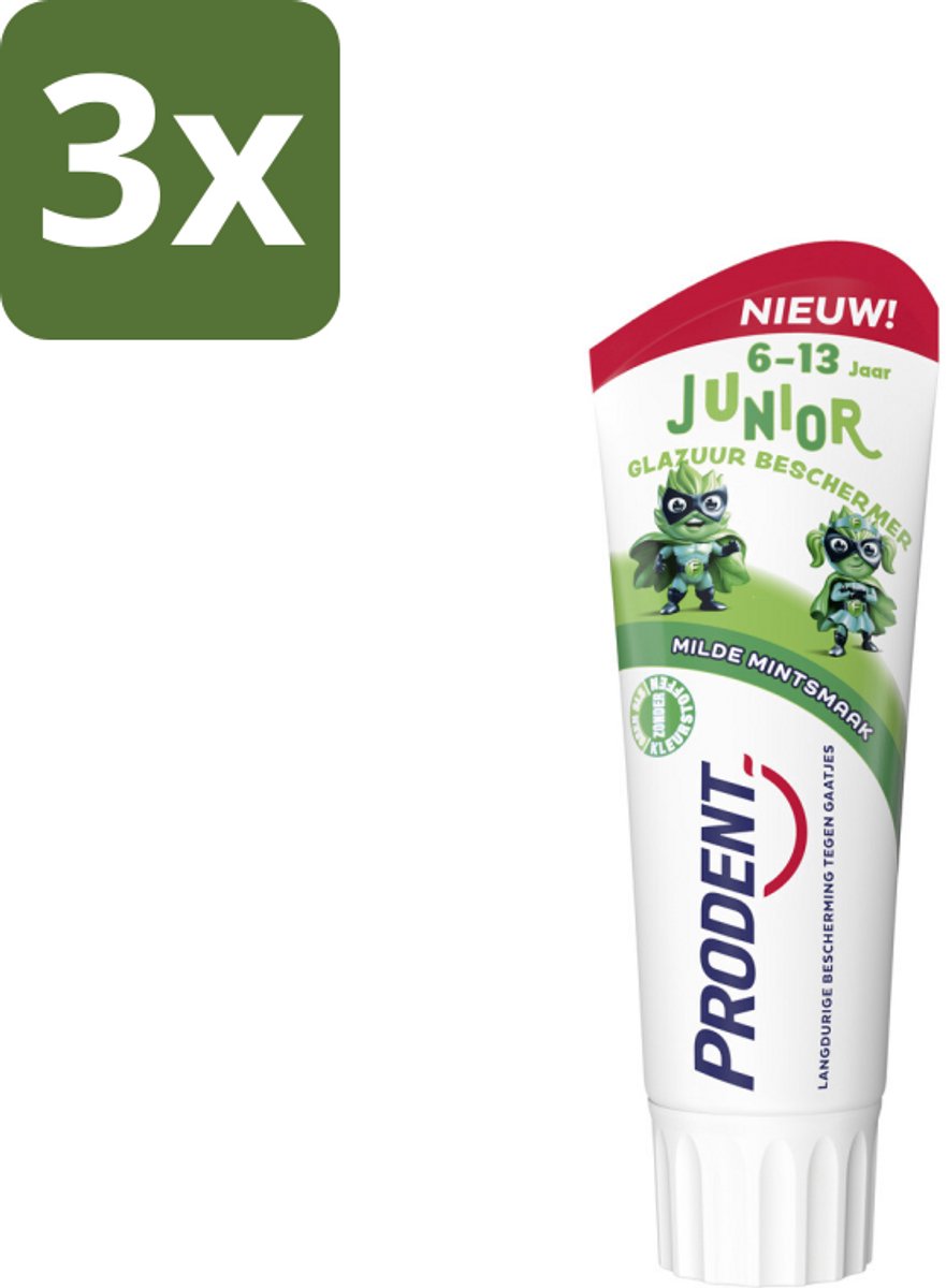 3 x Prodent – Tandpasta Glazuurbeschermer – Kids 6+ – 75 ml - Koffiezetapparaat