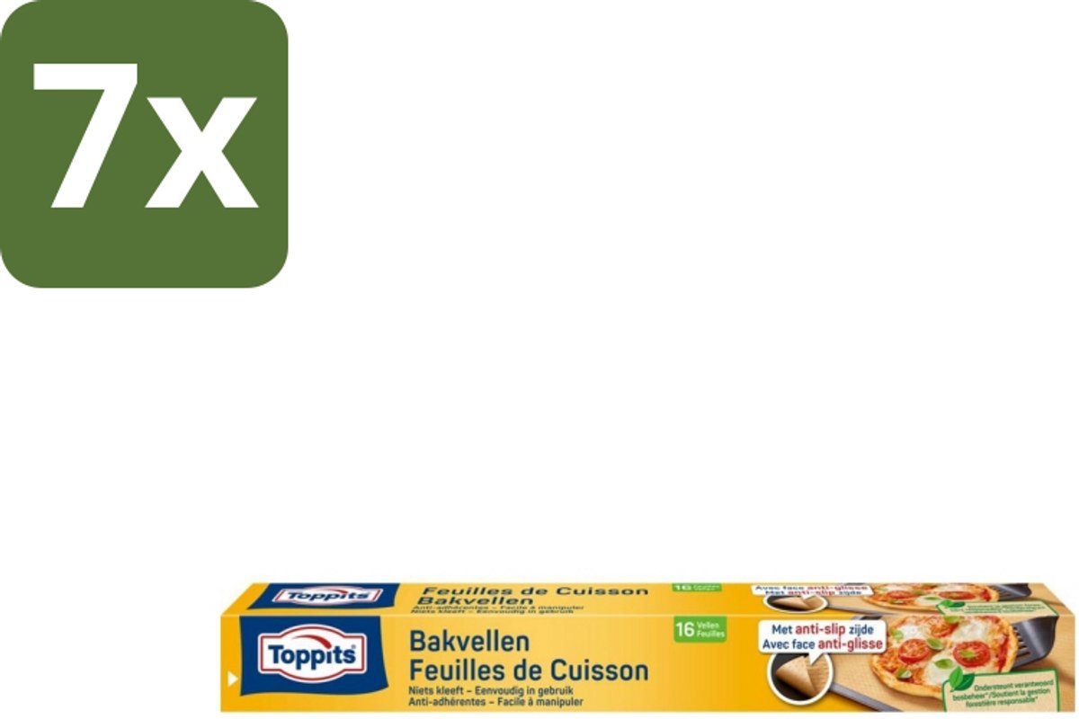 7 x Toppits – Bakpapiervellen – 16 vellen - Koffiezetapparaat