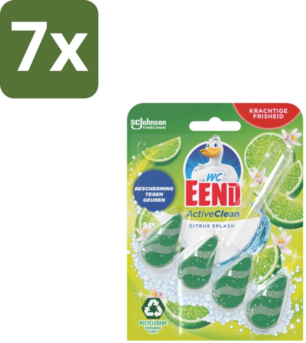 7 x WC Eend – Toiletblok – Active Clean – Citrus – 38 g - Koffiezetapparaat