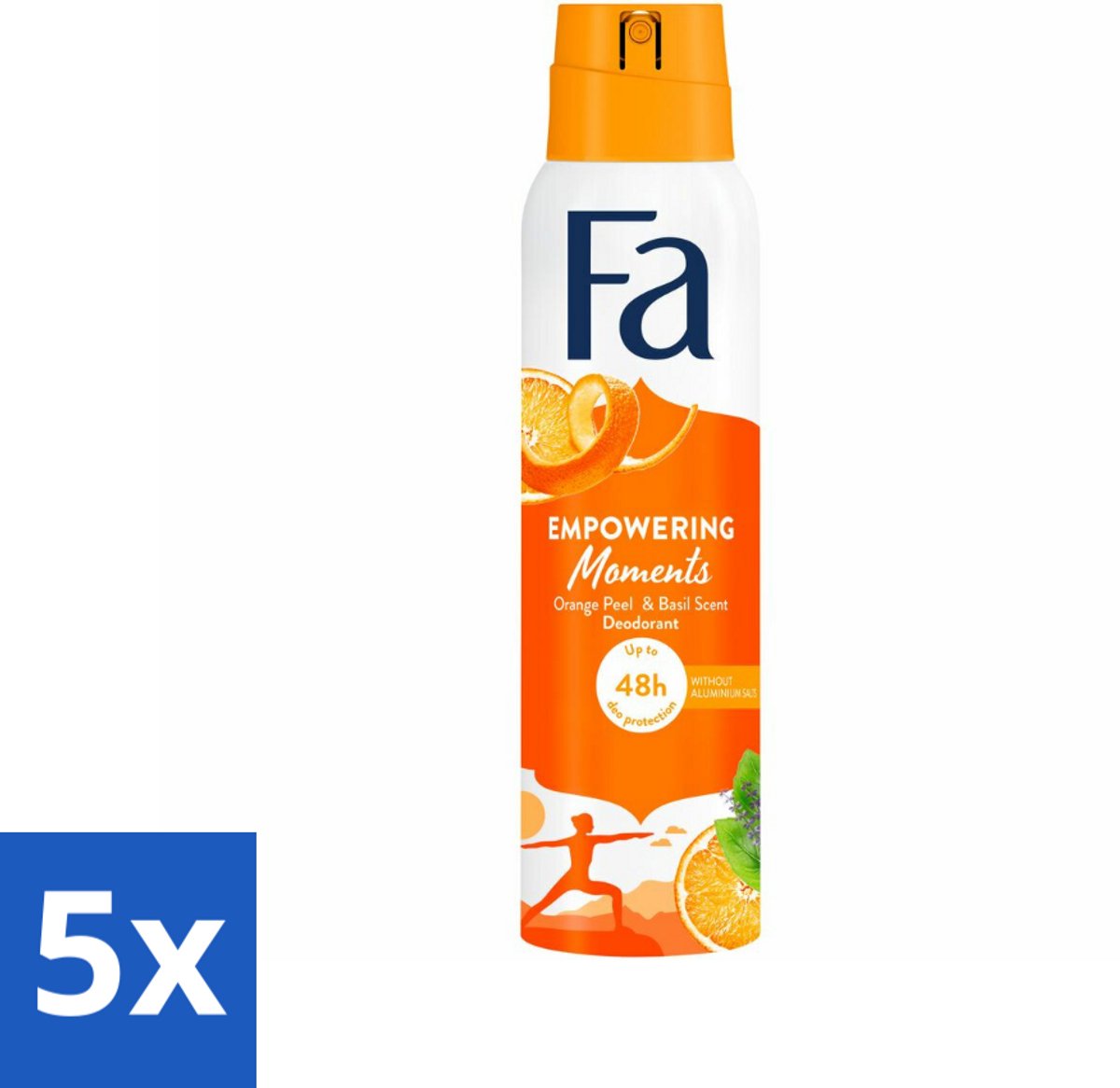5 x Fa – Deodorant Spray – Empowering Moments – 150 ml - Deodorant Spray - Zweetvermindering - Geur - Frisheid - Antiirritatie
