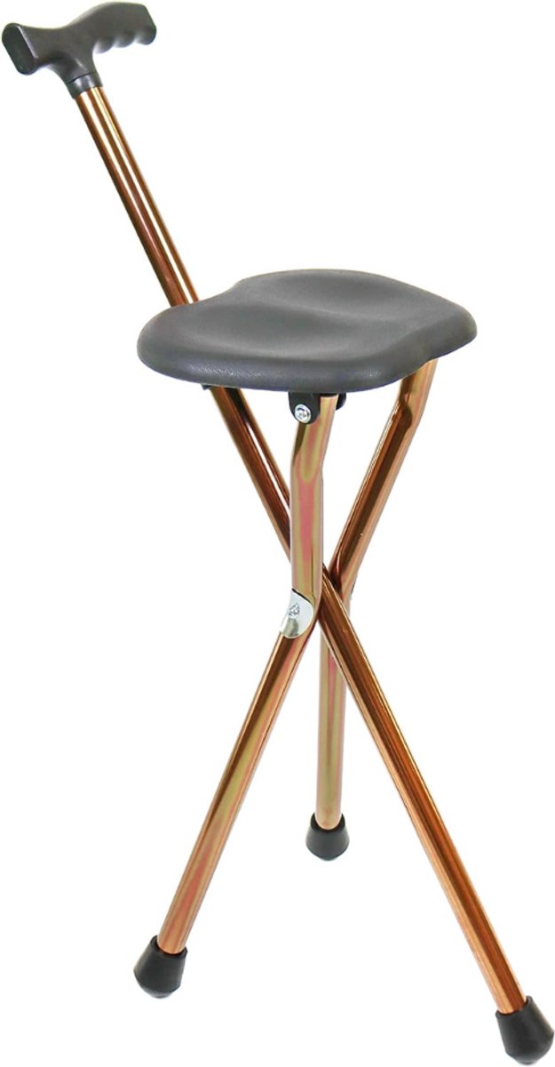 DYVNS® Wandelstok met Zitje - Ruststok Opvouwbaar - Stoelstok