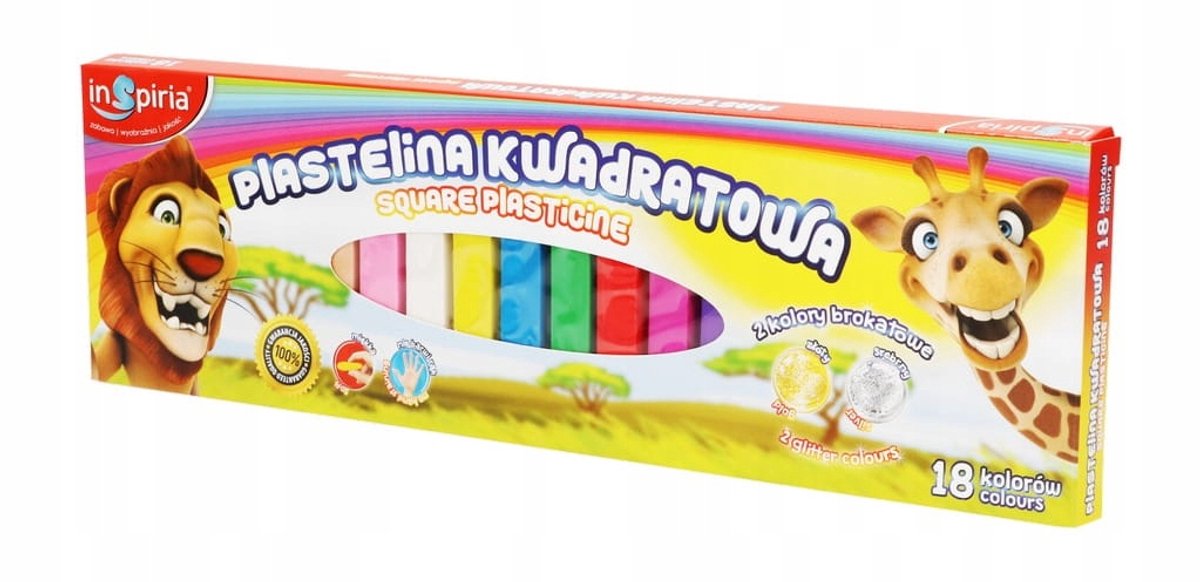 Plastiline Inspiria 18 Levendige Kleuren - Zacht en Creatief Speelgoed