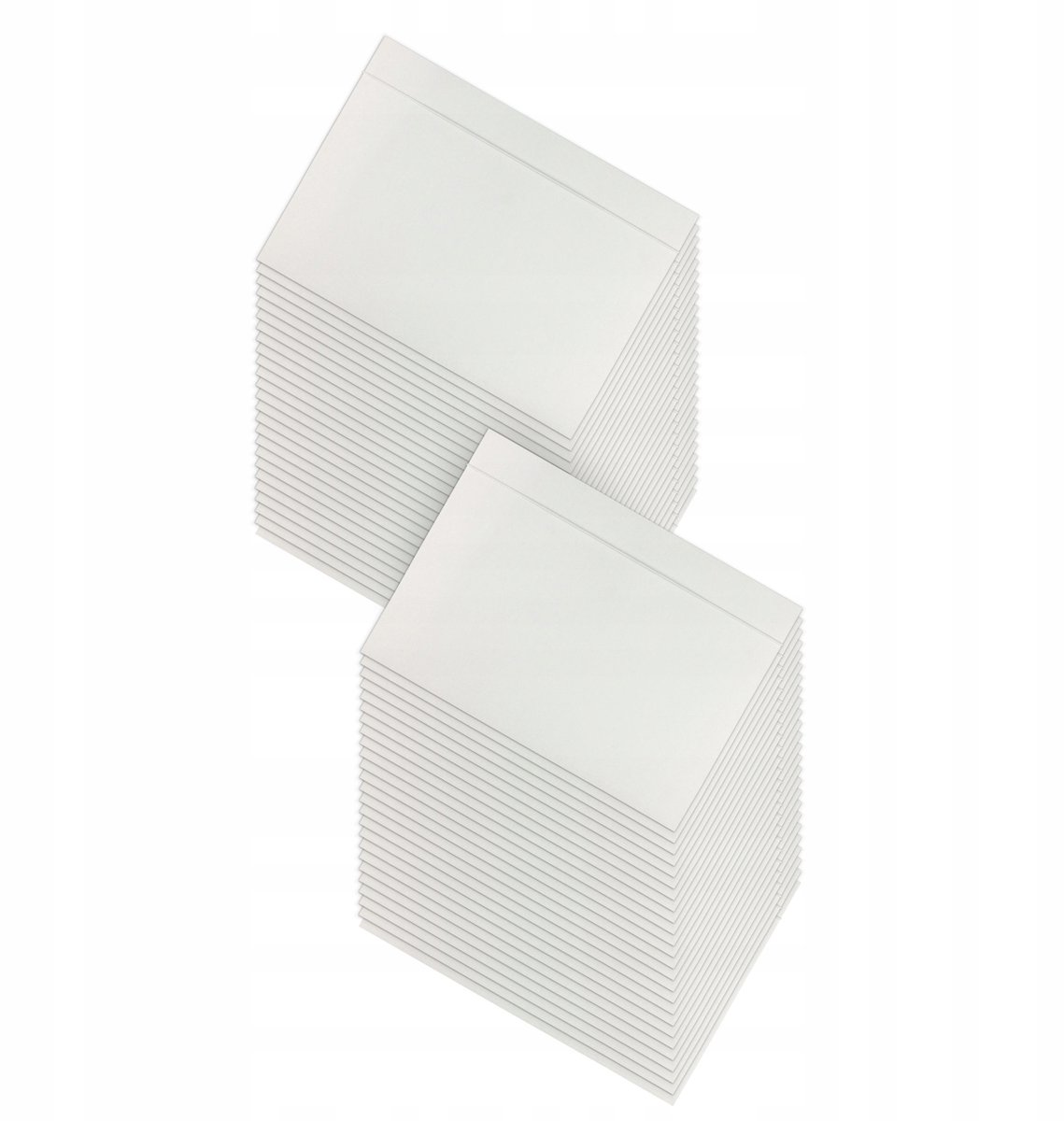 Papieren A4 map met elastiek, 50 stuks, 250g, wit