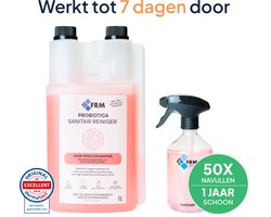 FRM Probiotica Sanitairreiniger starterspakket - Badkamer & Toiletreiniger - Kalk, Schimmel, Aanslag - Natuurlijk, Veilig & Krachtig - Werkt tot 7 Dagen Door