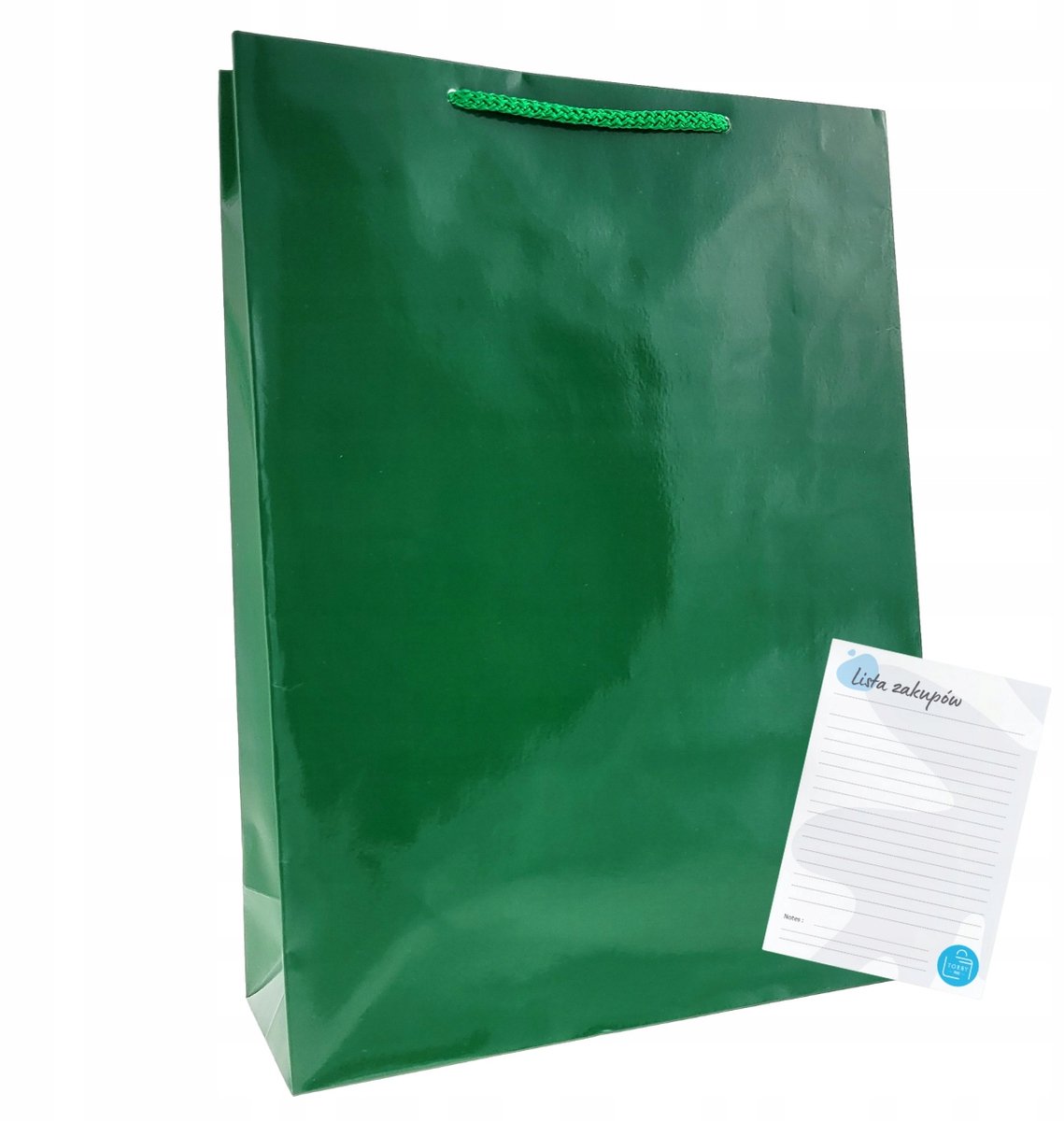 Groene gelamineerde papieren zakken 24x9x32 cm - 25 stuks