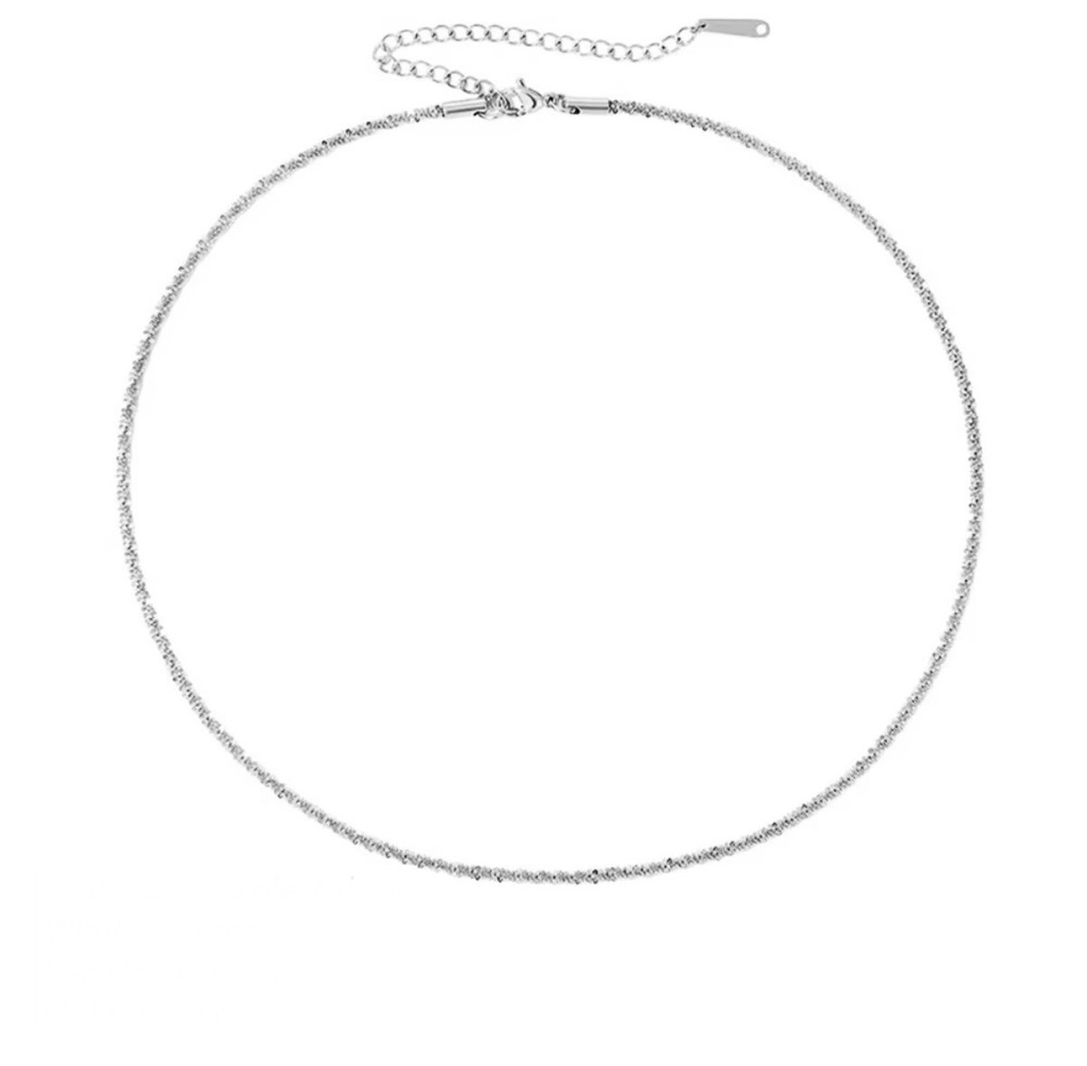 Tennis Ketting Zilverkleurig | Zirkonia stenen 4 MM | Lengte 42+8 CM | Tennis Chain | Sieraden