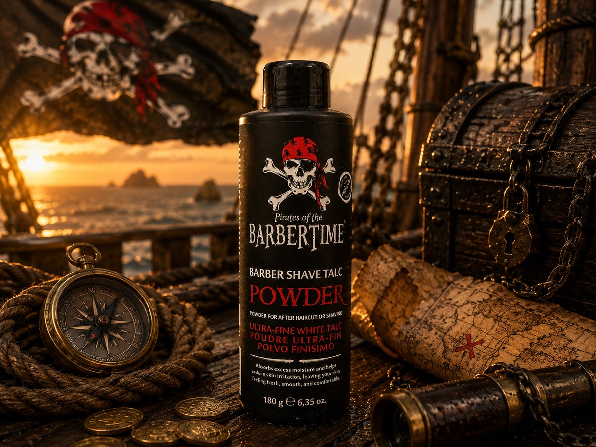 Pirates of The Barbertime - Barber Shave Talc Powder - 180 g