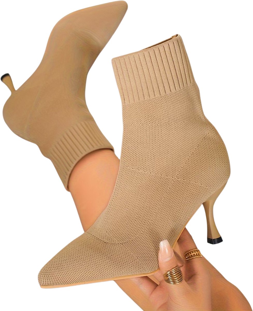 Currero Dames Cowboy Laarzen Hoge Hak Enkellaarzen Kniehoge Western Boots Chelsea 36 5 Creme