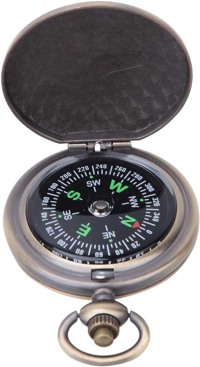 Draagbare Vintage Pocket Compass van Zinklegering voor Hiking, Kamperen en Survival Situaties