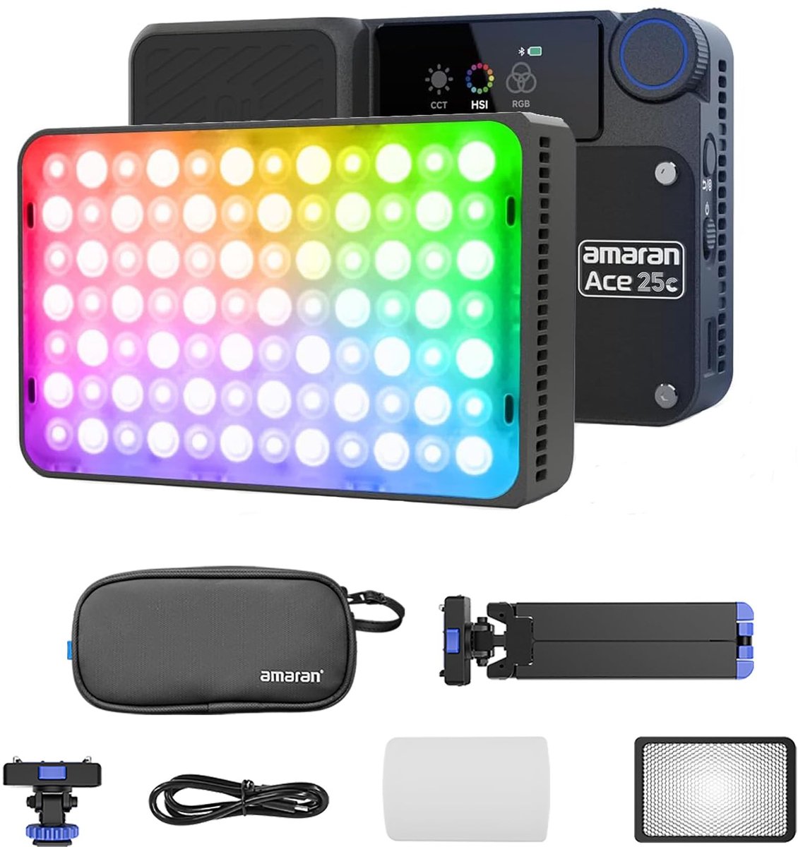 Elzusha - Ace 25c RGBWW Tripod Kit LED Video Light 32W