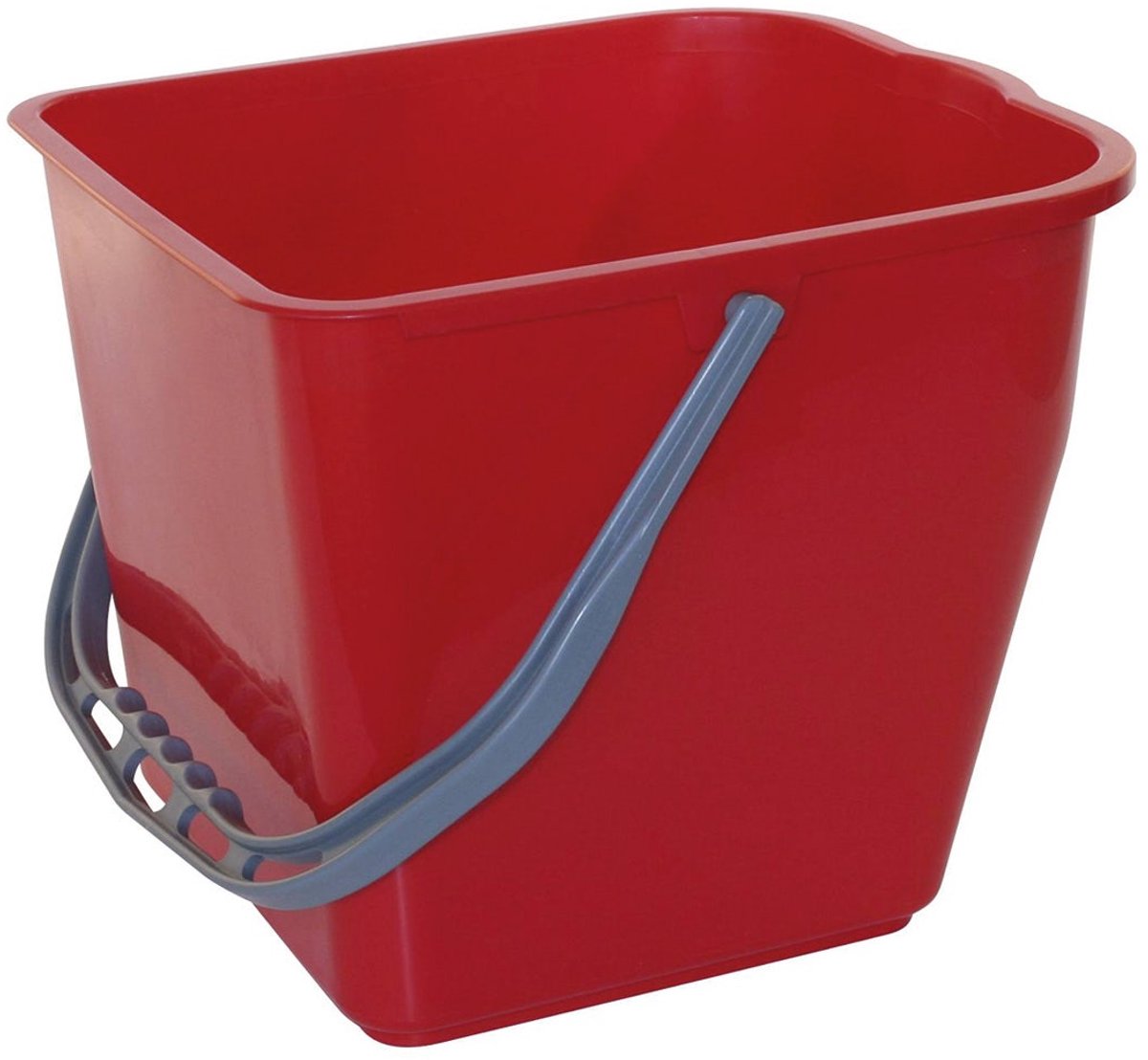 Emmer voor werkwagen 25 liter rood