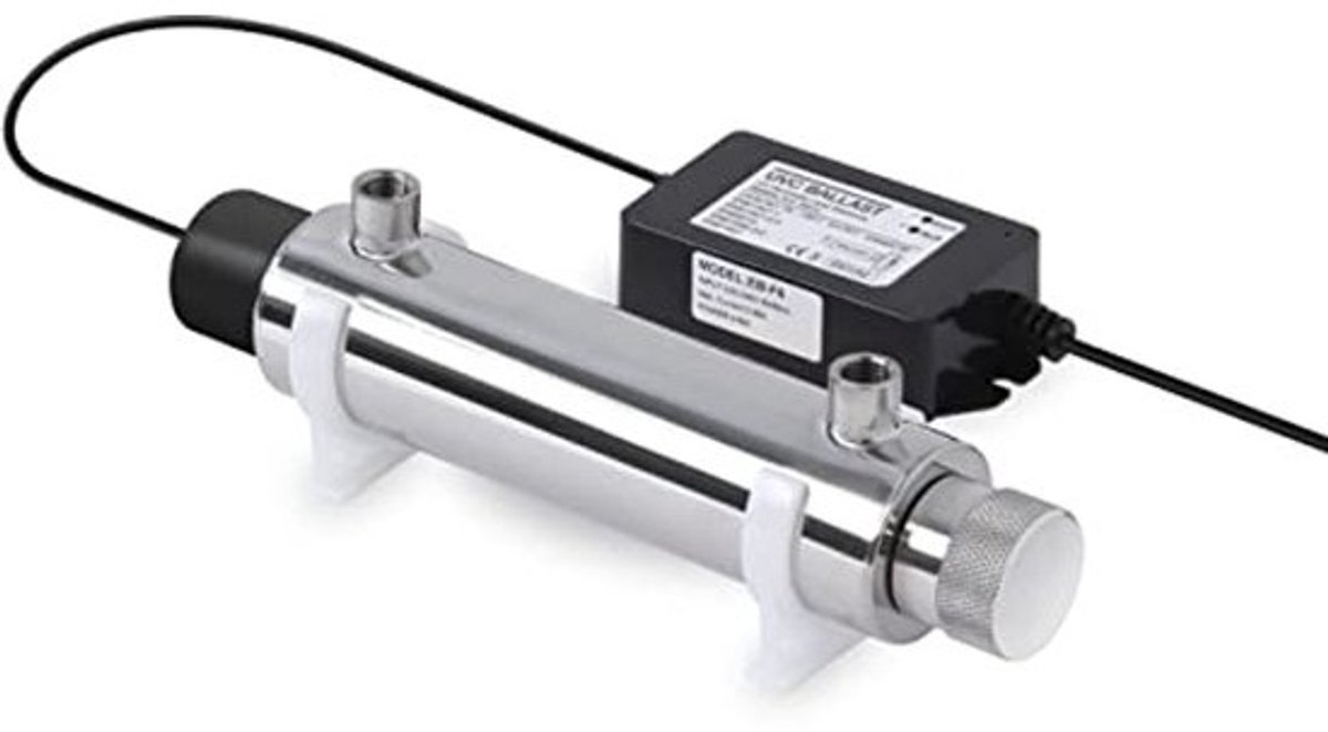 UV-watersterilisator voor waterzuivering, 6 watt, 2 l/min, ideaal voor huishoudelijk gebruik en horeca