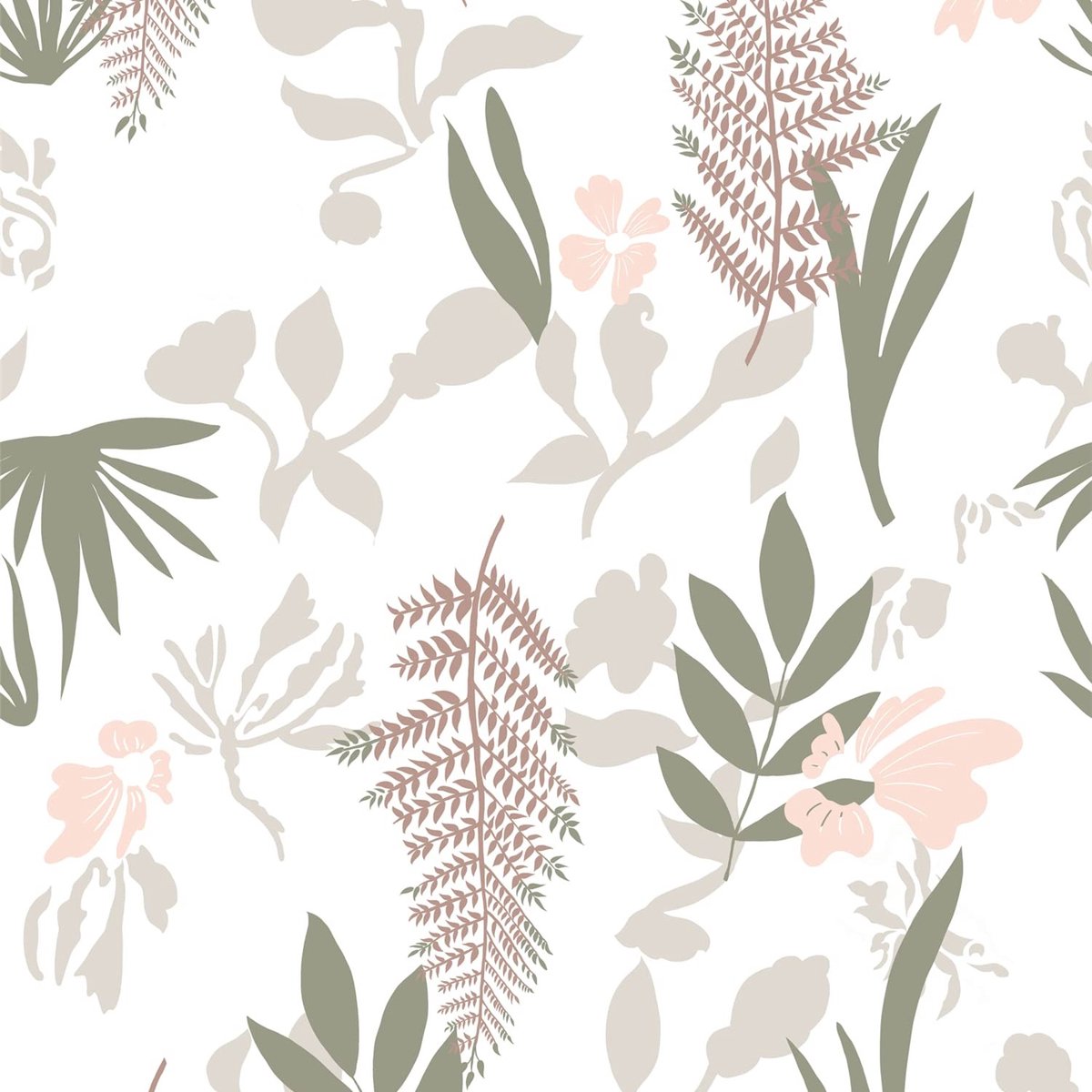 Elzusha- Behang Vintage Bloemen - Zelfklevend Behang - Waterdicht Vinyl - Muurstickers Slaapkamer - Decoratie Woonkamer - 44,5x1000 cm - Eenvoudig aan te brengen - Muursticker