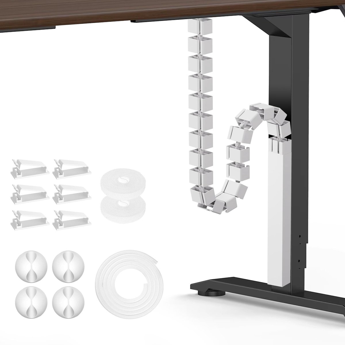 Elzusha - Onderbureau Kabelorganiser met Magnetische Duct