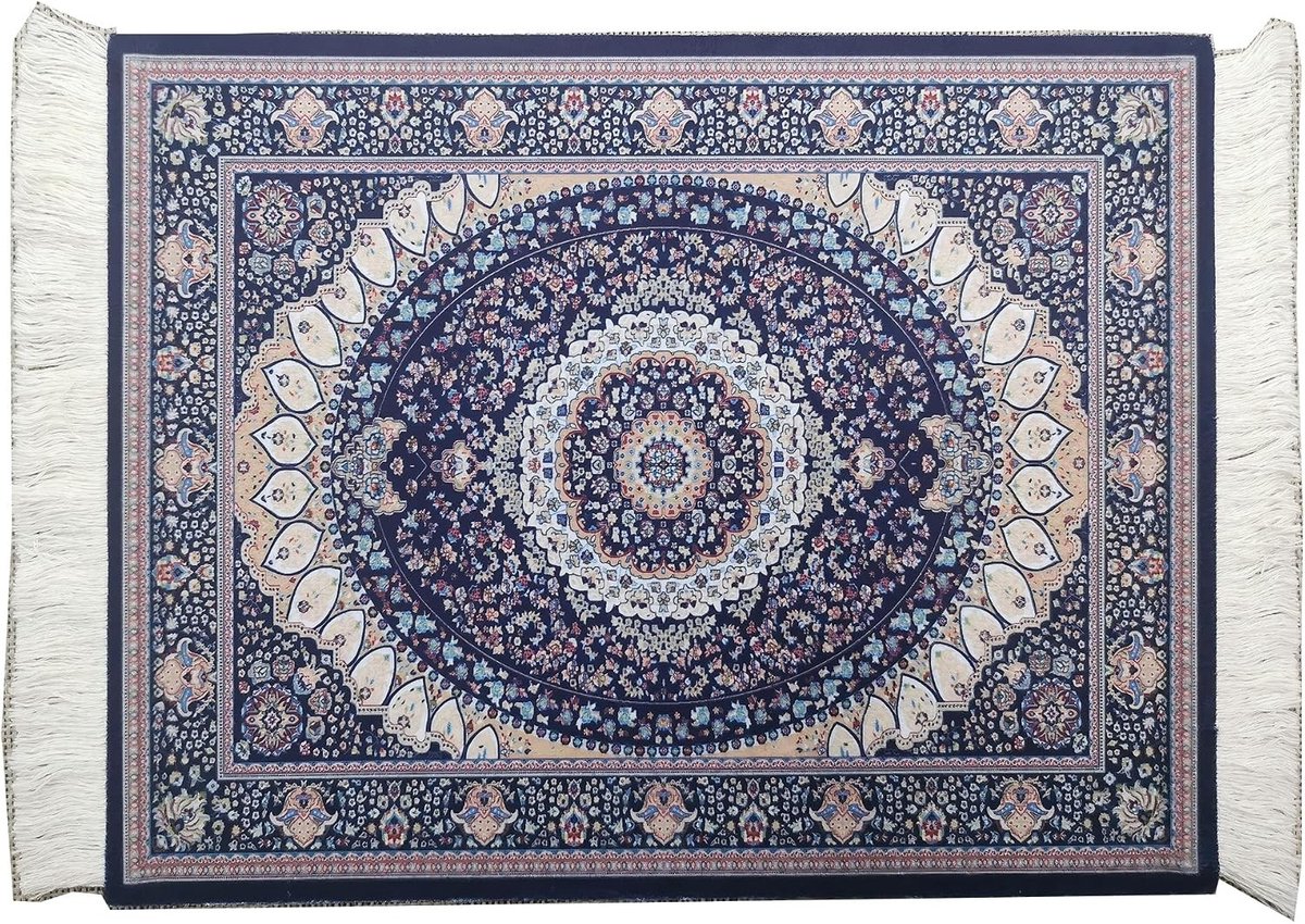 Boho Stijl Muismat met Franje, 23 cm x 18 cm, Ideaal voor Thuis en Kantoor, Comfortabel en Duurzaam