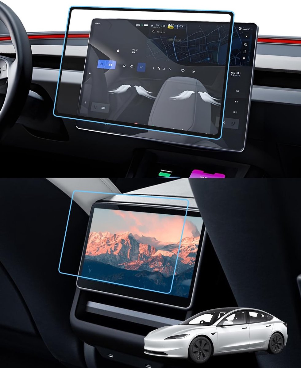 Elzusha - Gehard Glas Beschermfolie voor Tesla Model 3 2024