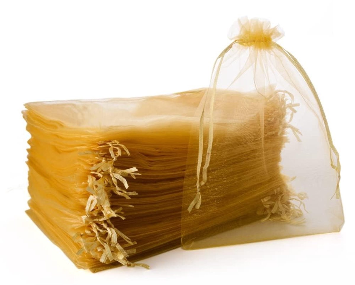 Elzusha - 50PCS Organza Geschenkzakken 30x40cm - Perfect voor Bruiloften en Feesten