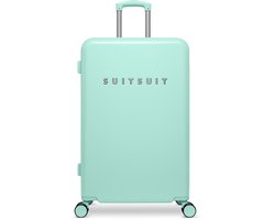 SUITSUIT Koffer 75 × 49 × 29 cm - Reiskoffer - Koffer groot - 93L - TSA Slot - Evolution - Misty Mint