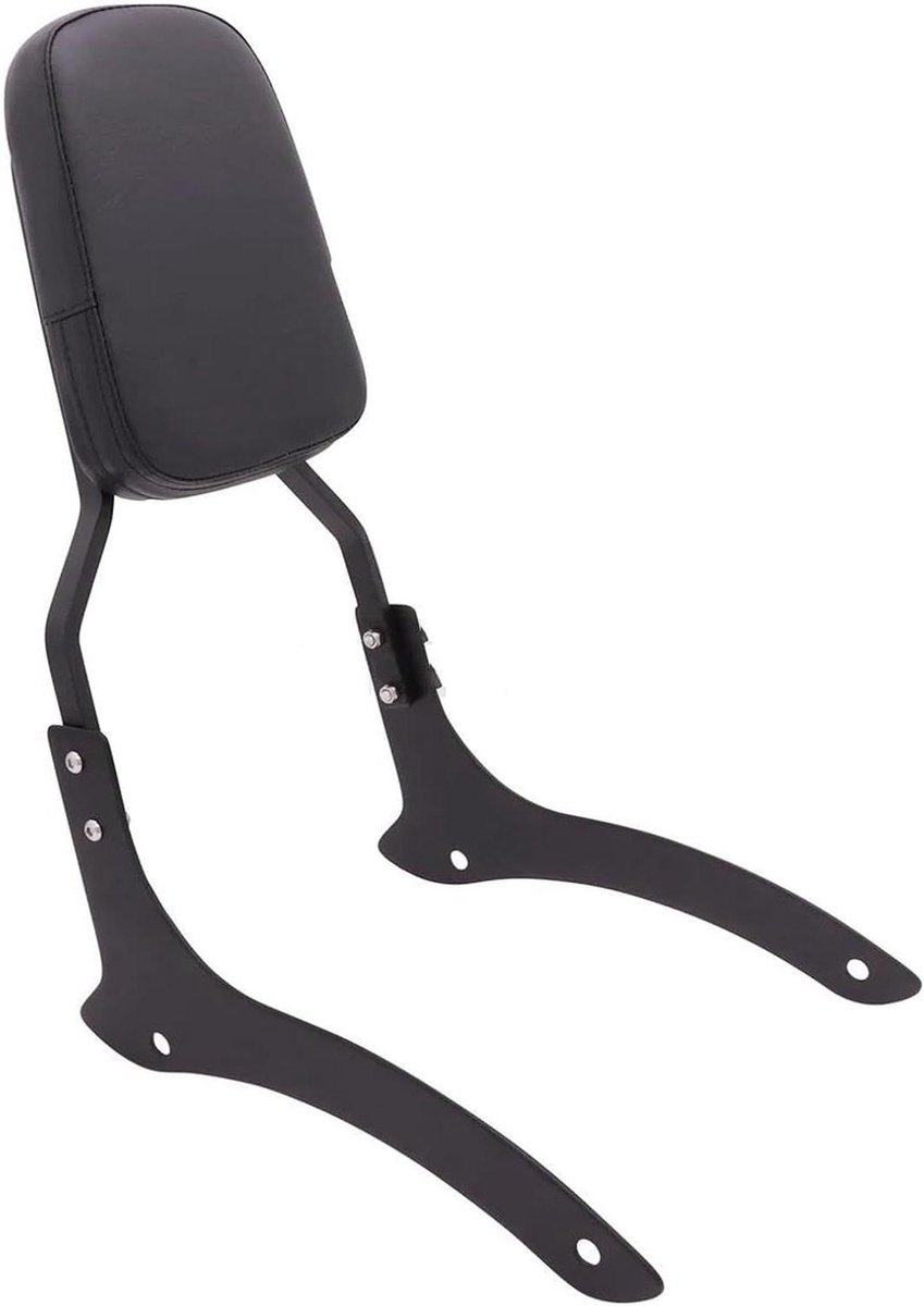 Passagierskussen Motorfiets - Rugsteun Bagagedrager - Comfortabel Rijden - Roestbestendige Afwerking - SET 3 - Zwart