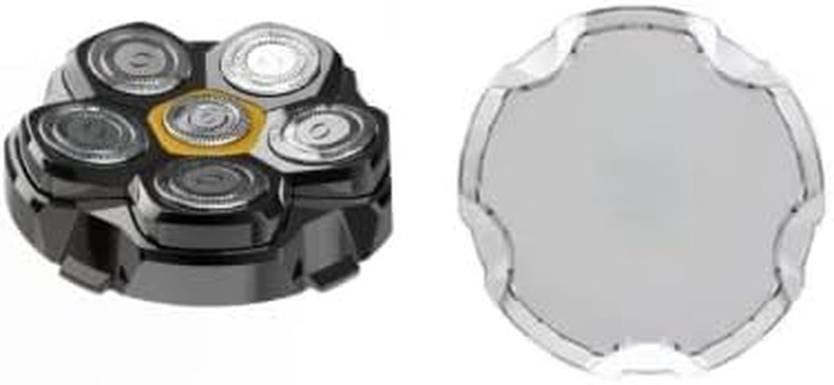 Vervangende scheerkoppen - Reserve koppen - Nauwkeurig scheren - Magnetisch 6D systeem - Set van 2 - Zilver