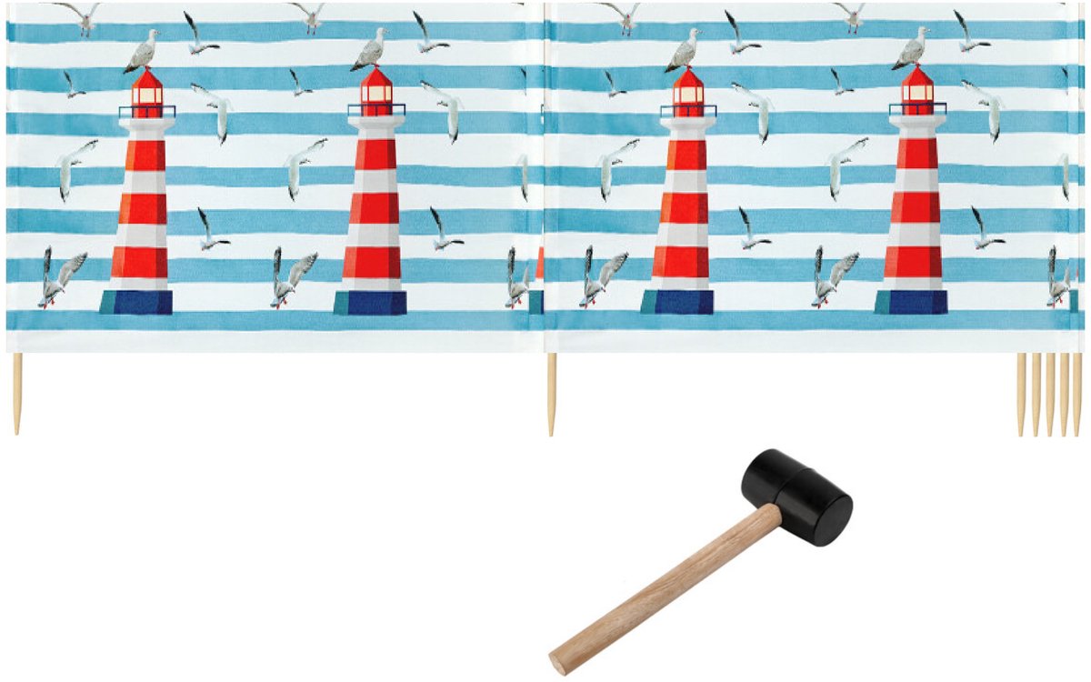 Garronda Strand Windscherm Met Stokken - Windscherm Strand – Windscherm – Camping – LA-EX-Wb-8m