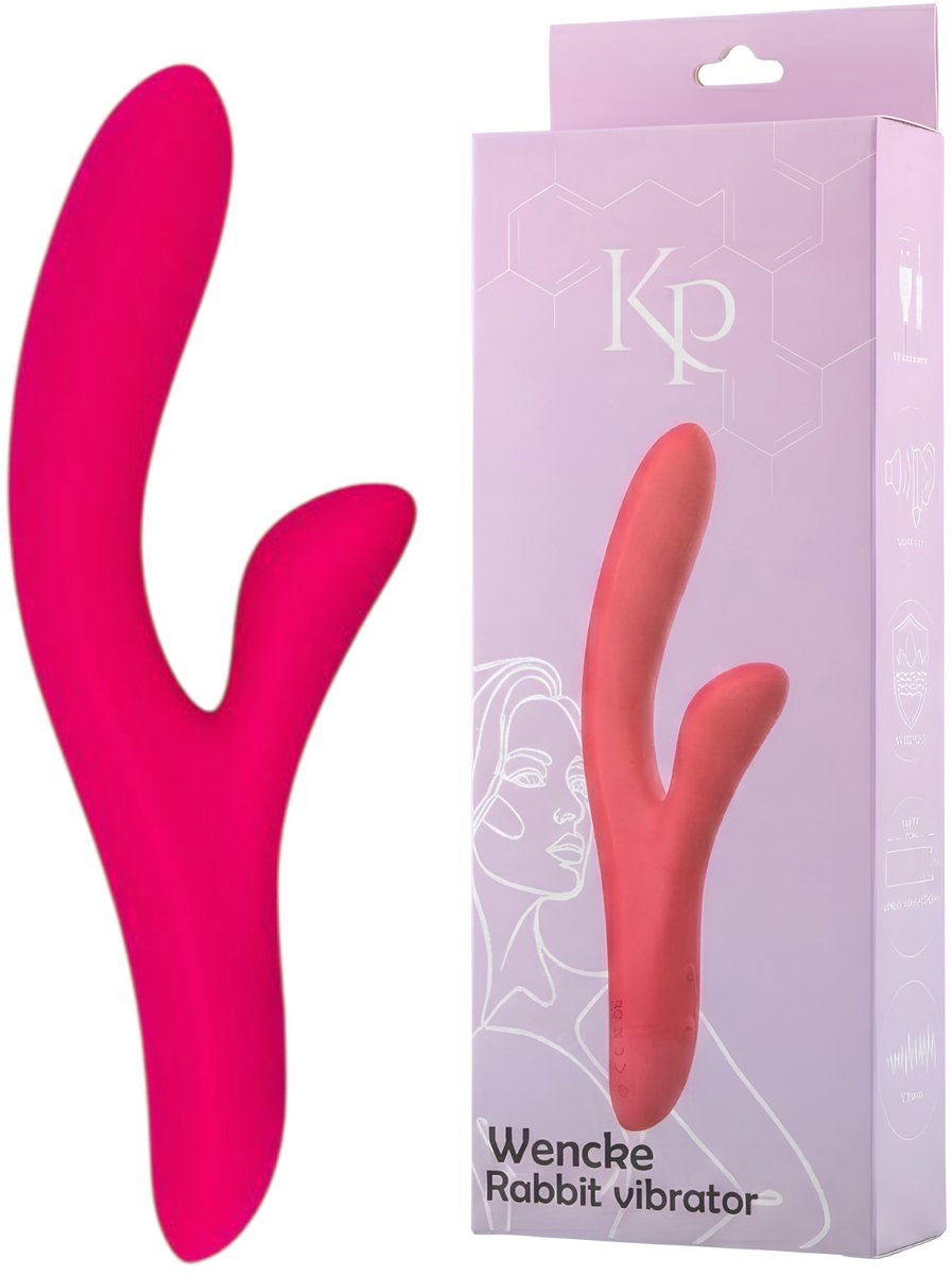 Wencke Rabbit Vibrator – Dubbele Stimulatie – 10 Vibratiestanden – Oplaadbaar & Waterbestendig – Roze