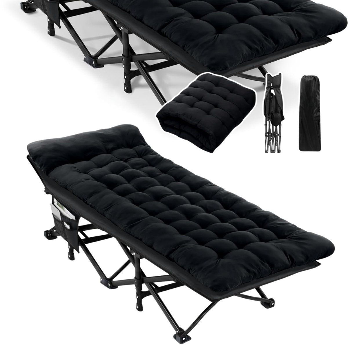 CRLYN® Veldbed - Kampeerbed - Vouwbed 1 Persoons - Logeerbed