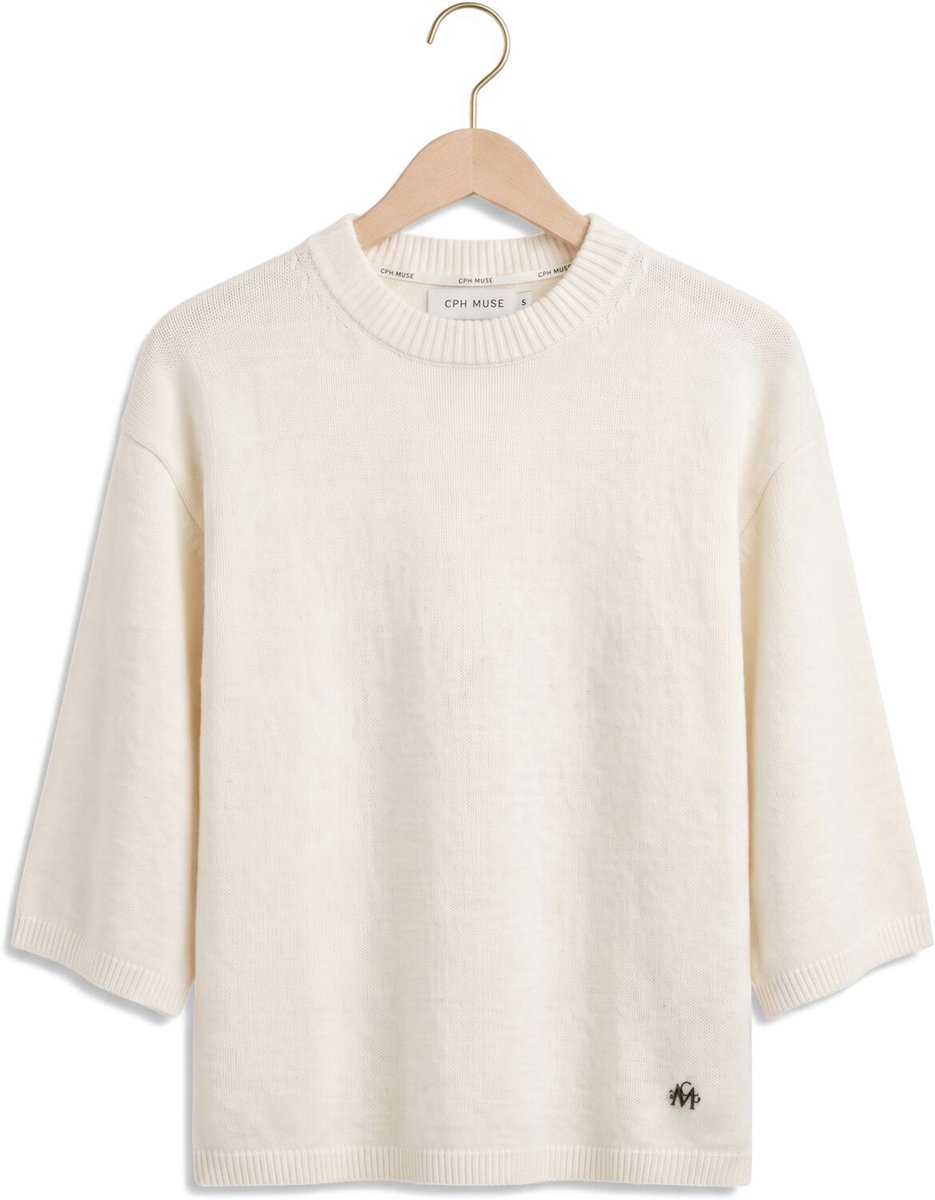 Copenhagen Muse Cmsienna-pullover Tops & T-shirts Dames - Shirt - Gebroken wit - Maat S