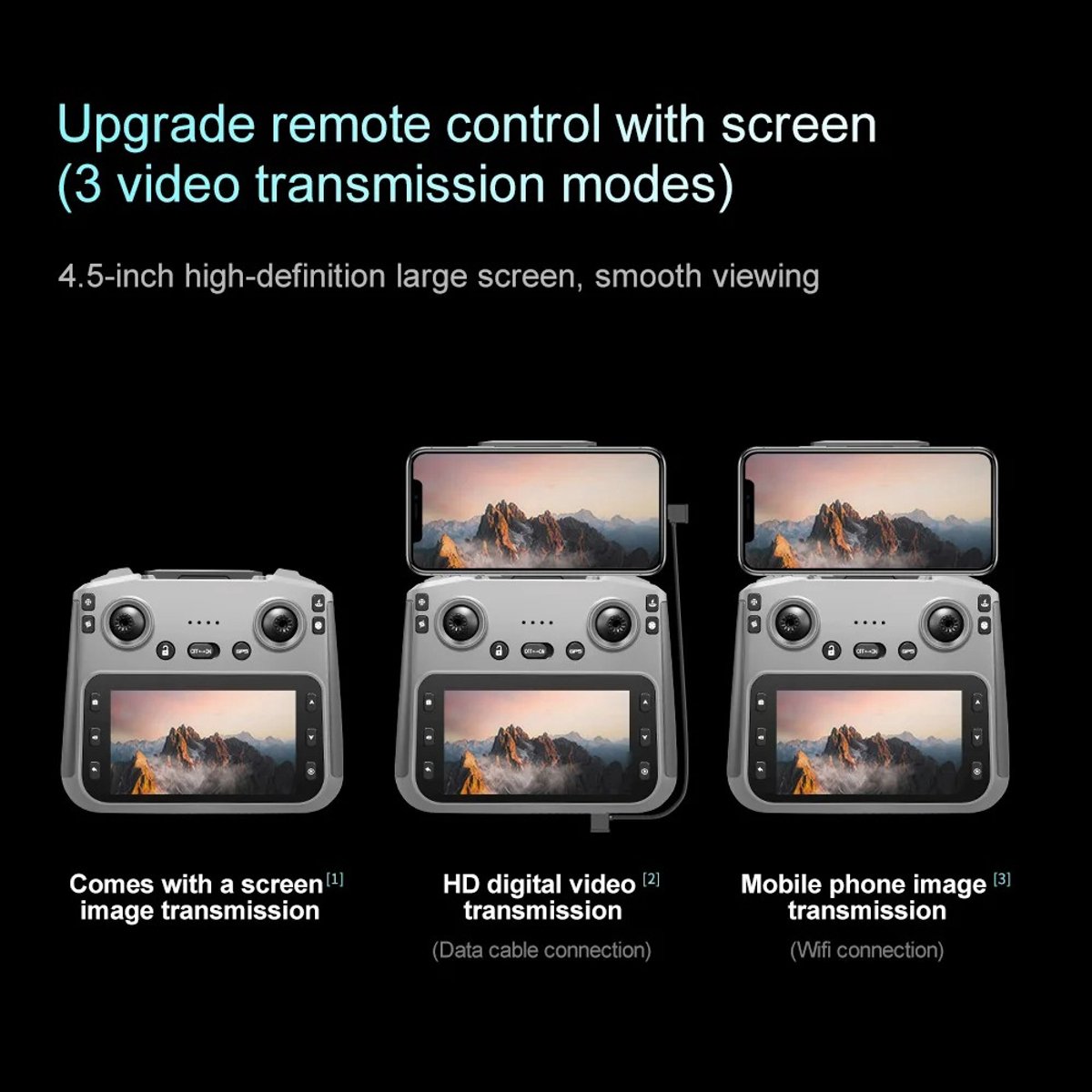 Innovastore Drone - GPS Drone - HD Camera Luchtfotografie - Borstelloze Motor 360 ° - Dubbele Camera - Afstandbediening - Zwart thumbnail 4