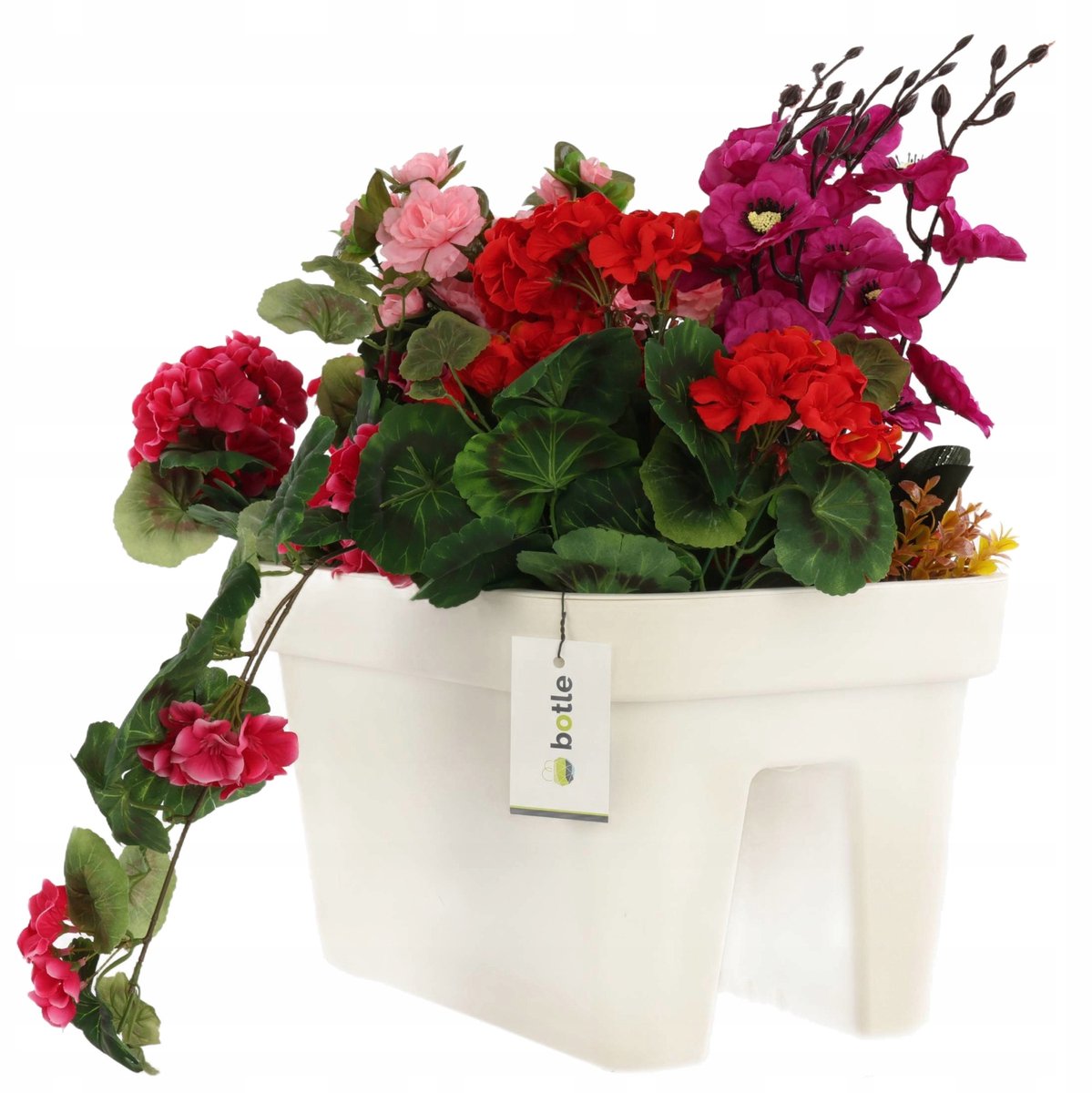 Kremelijke Balkonbak voor Reling - 45x24 cm, 18L