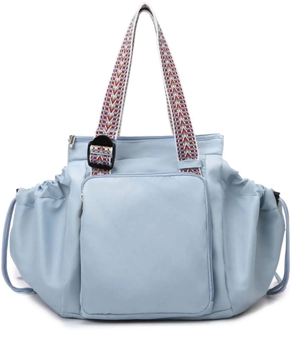 casalora - Reistas 32x23x35cm - Grote capaciteit - Stijlvolle 3-in-1 rugzak/schoudertas - Met 15 zakken - 55 cm breed wanneer uitgevouwen - Blauw