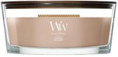 WoodWick Heartwick Flame Ellipse Geurkaars - Cashmere - 50 branduren