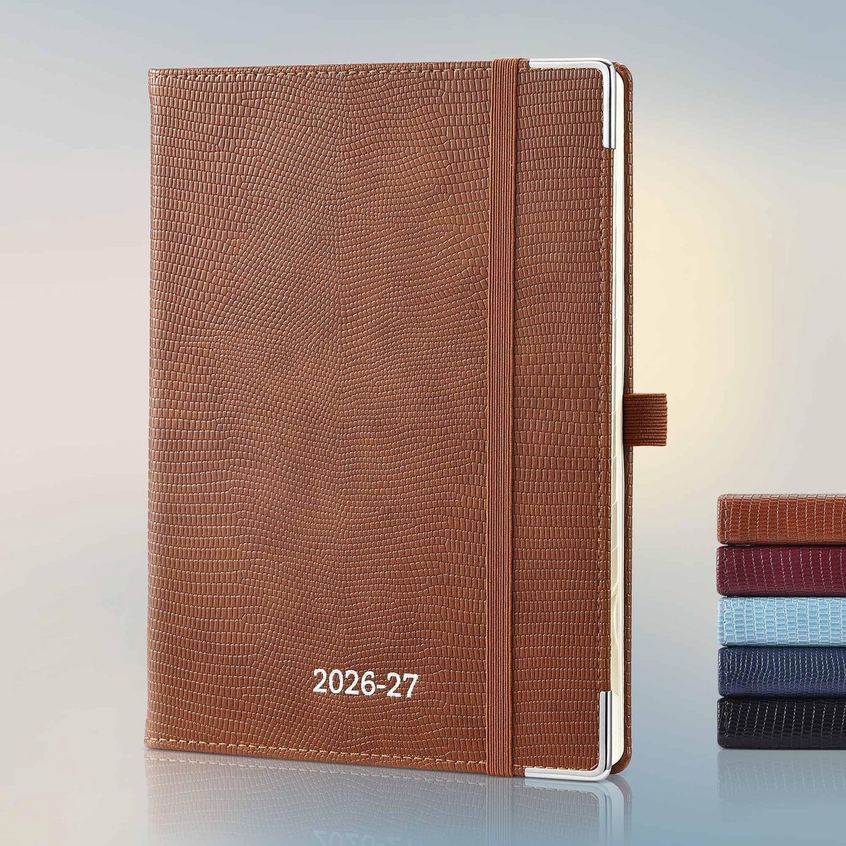 Elzusha - Agenda 2026-2027 A5 Met Elegante PU Leren Omslag