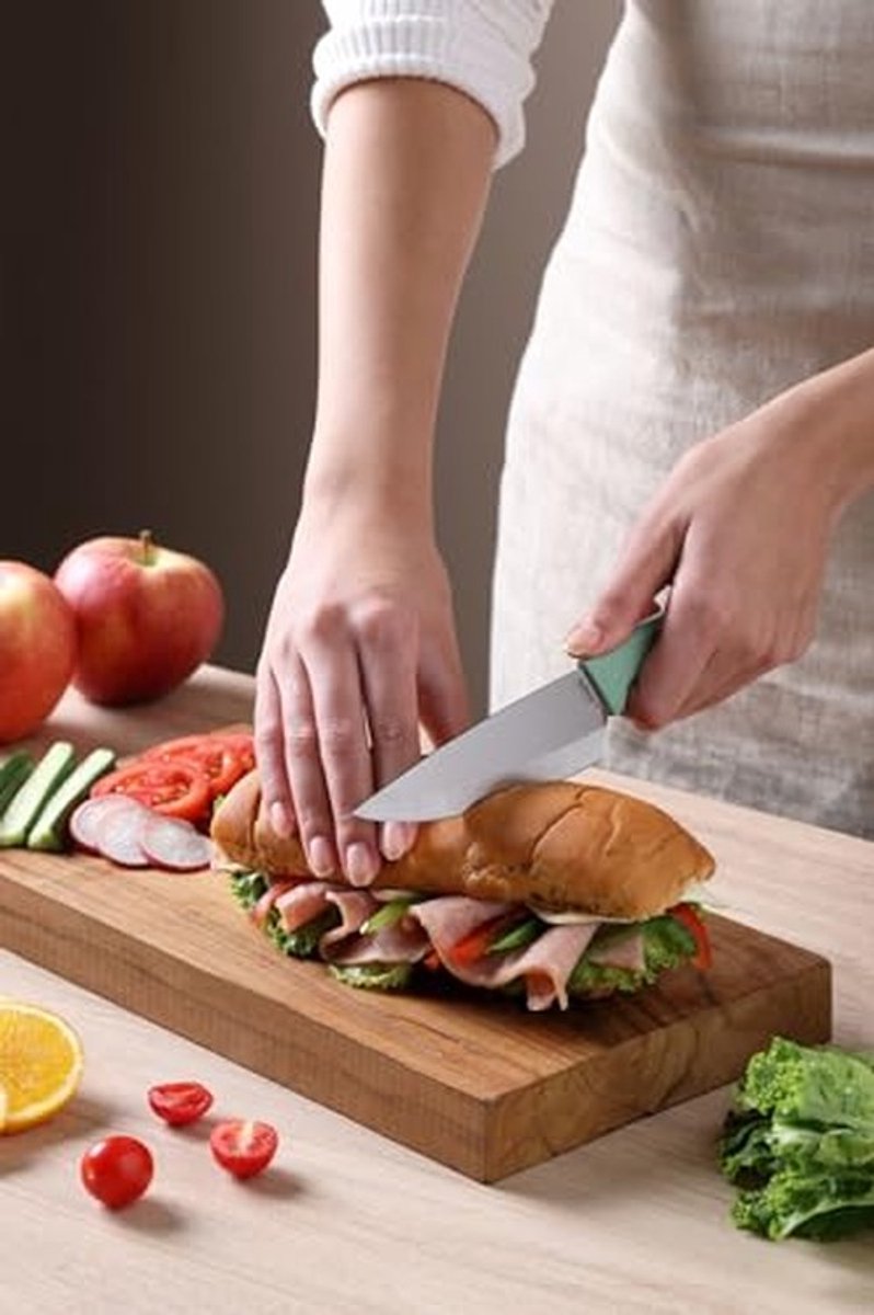 Elzusha - Multifunctioneel Koksmes - Rvs Met Ergonomische Handgreep