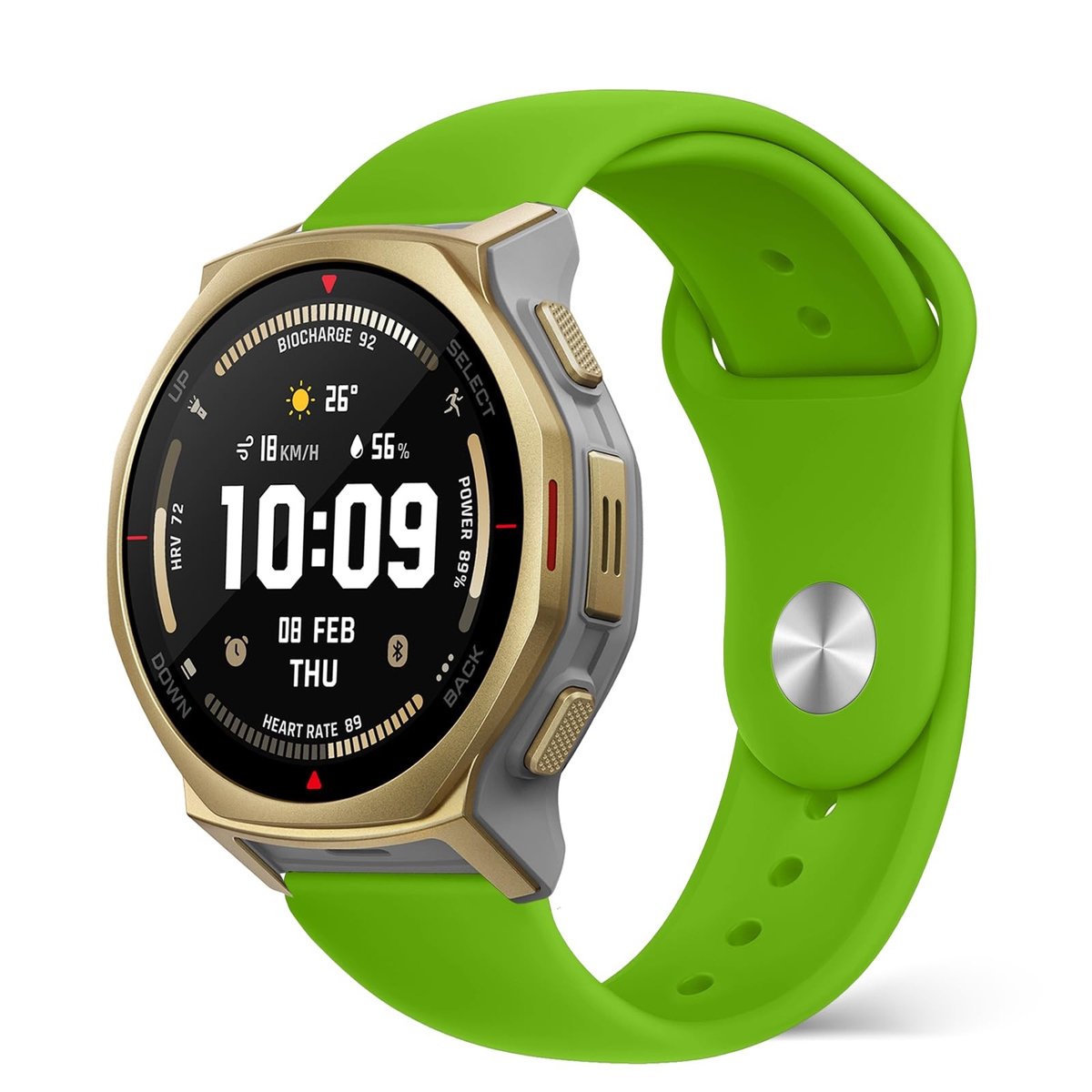 Elzusha - Silicone Horlogeband voor Amazfit T-Rex en GTS Series, Zwart