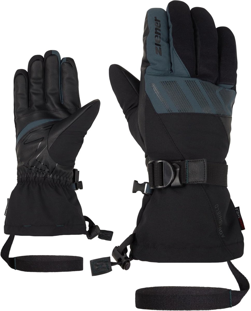 Elzusha - Ski handschoenen - Waterdicht, ademend - Zwart/Dark Jungle