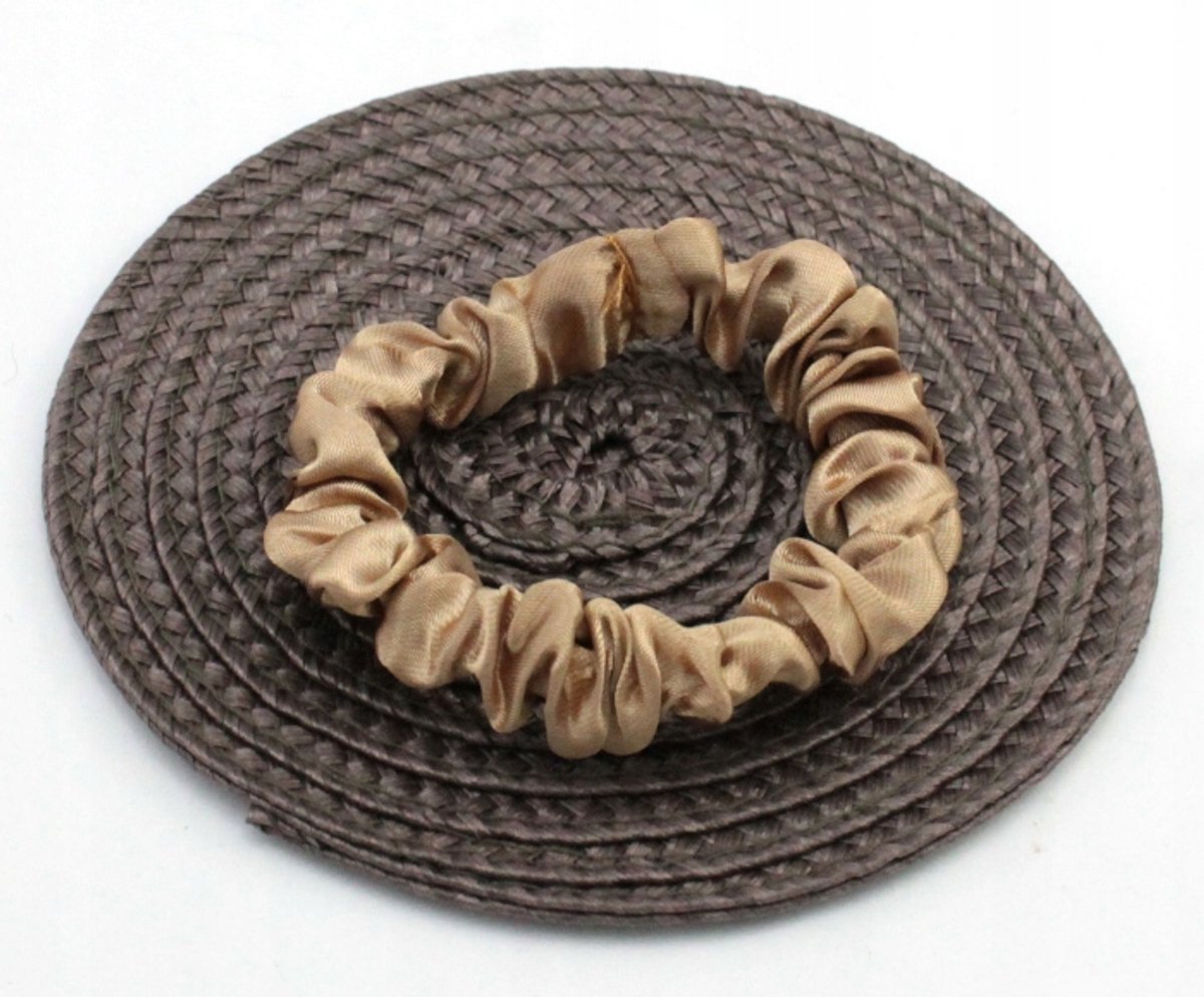 Satine Haarelastiek Scrunchie Cappuccino - Zacht en Veilig